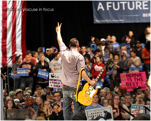 On his birthday Joe Driscoll got to perform for about 5,000 people at the ONCenter. He also opened for Sen. Bernie Sanders, who was in town for a campaign stop. We knew Driscoll was master of the live loop sample and the beatbox. We had know idea he was an effective political organizer.