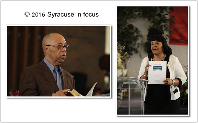 Bishop Reginald McGill and Dr. Cynthia McGill from Rochester visited Syracuse for a conference on Saturday afternoon.