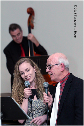 Guest vocalists Kara Shidemantle and Rev. Shidemantle perform "What a Wonderful World" during the Pentacost Jazz Vespers at Pebble  Hill Presbyterian Church on Sunday afternoon.