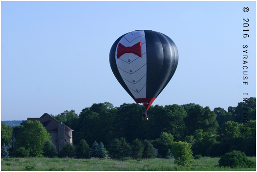 The Sirprize Balloon Team comes in for a landing. Balloon Fest continues Saturday and Sunday.