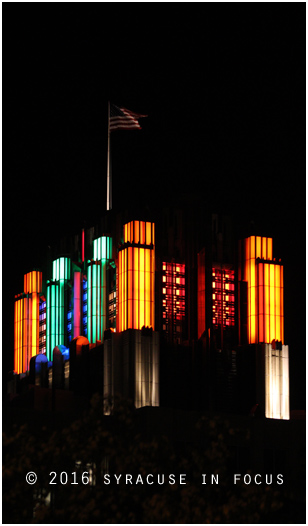 National Grid building in Kente color