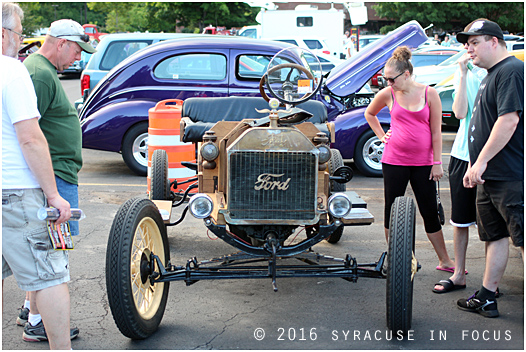 Ford Model T (1926) owned by Luciano Fabrizi of Liverpool gained some attention during the Syracuse Nationals weekend. Coming next is the Ford Model T Ford International Summer Tour, which meets in Auburn, NY.