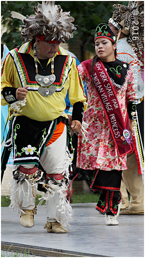 Jacobs, who is a student at SUNY OCC and says she wants to be a role model for youth of the Nation. In the above photo she participated in the Sharp Stick Dance with Heath Hill (left).