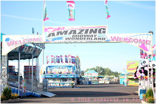 One of the many improvements at this year's New York State Fair included doubling the size of the midway (pictured here about 24 hours before Opening Day).