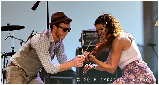 Univ. of Michigan grads and band mates Fritz McGirr and Diana Ladio provided some show stopping fun during the Moxie set at the Syracuse Irish Festival this evening.