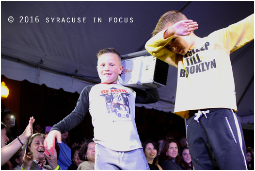 A hip group of kids wondefully sabatoged the runway during the first half of the show.