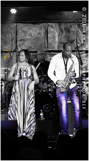 Selina Albright and Jackiem Joyner on stage at <a href=