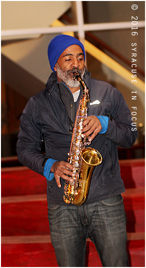 Great Expectations was showing inside, but outside melodious introduction by this street musician.