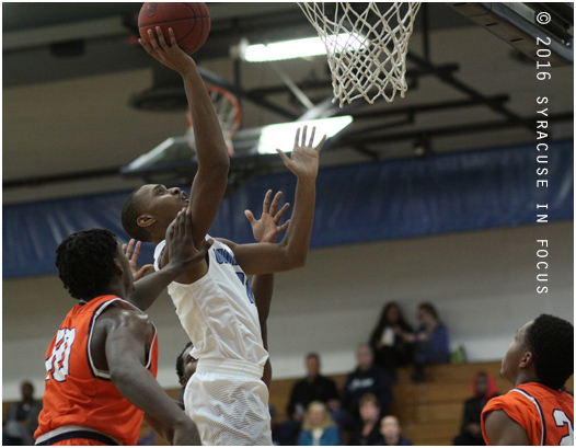 Rochester's Shemere Elliott carved out some serious space in the box and got a bucket during a game before the semester break.