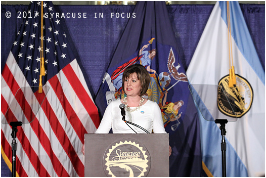 Mayor Miner gave her final State of the City Address at the Downtown Marriott last night. She talked about her administration's accomplishments. 