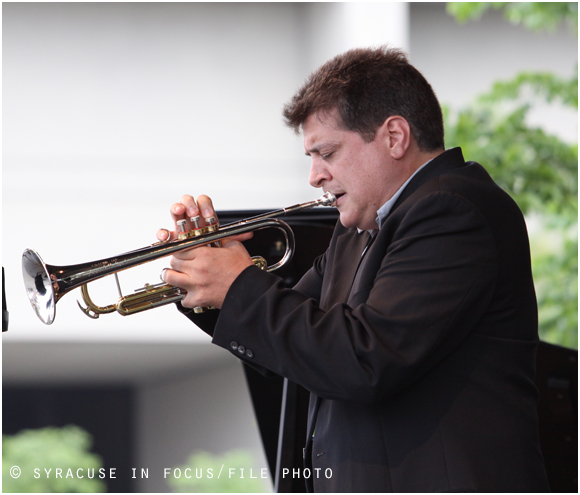 Joe Magnarelli played the 2009 Northeast Jazz & Wine Festival in Clinton Square.