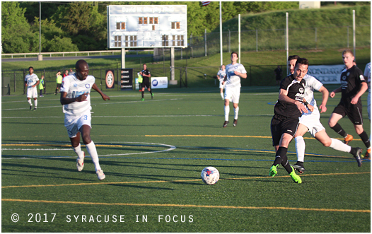 Nate Bourdeau scored a goal in the first half of today's game. It ended up being the difference in the 1-0 win against the Dayton Dynamo.