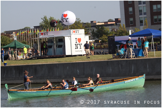 The Inner Harbor was buzzing with activity today as part of the World Canals Conference happening in Syracuse this week.