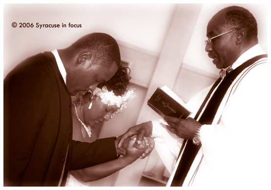 June 17--The wedding ceremony of Amr and Latonya Sledge (with Rev. Charlie Hudson officiating)