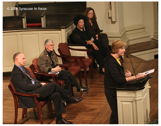 (October 19)--Opening Plenary Session--Cindy Sheehan at Hendricks Chapel (SU Campus)