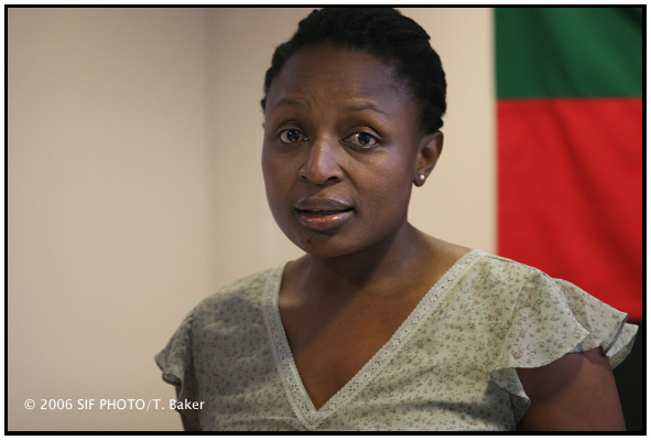 Dec. 1--(World AIDS Day 2006)--Joy Mutare, President, Project It Takes A Village, Inc., spoke about her organization and their goal to "save Zimbabwe, one child at a time." The press conference was held on the campus of Syracuse University. Ms. Mutare is also a PhD candidate at SU. The rate of AIDS cases in Zimbabwe dropped to just over 20% last year, but the disease continued to cause the death of 3,000 people per week. In Zimbabwe 1.4 million children have lost one or both parents to the AIDS virus. The theme for this year's World AIDS Day is "Stop AIDS. Keep the Promise"